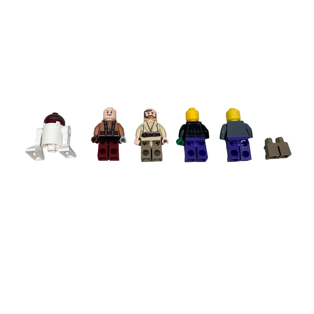 LEGO Star Wars Minifigure Lot R4-P17 Hondo Ohnaka Obi-Wan Kenobi Gray Purple Leg